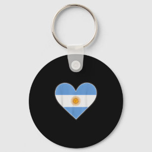 Vintage Argentinien Herz Landesstolz Jubel Flagge Schlüsselanhänger