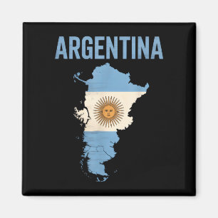 Vintage-Argentinien-Karte Landesflagge Urlaubs-Jub Magnet