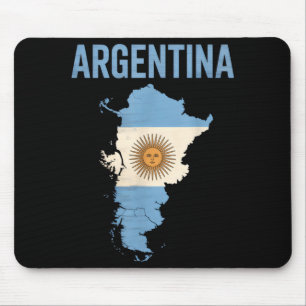 Vintage-Argentinien-Karte Landflagge Urlaubs-Jubel Mousepad
