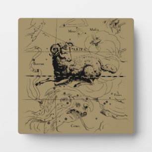 Vintage Aries Constellation Map Hevelius 1690 Fotoplatte
