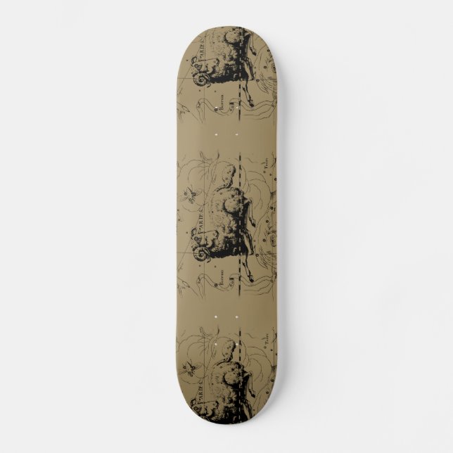 Vintage Aries Map Hevelius 1690 Skateboard (Vorderseite)
