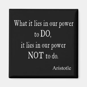 Vintage-Aristoteles-Kraft-Inspirationszitat Magnet