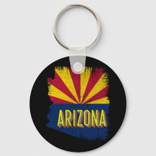 Vintage Arizona AZ Staatskarte Karte Souvenir 70er Schlüsselanhänger