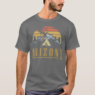 Vintage Arizona Berge Camping Lagerfeuer Retro v T-Shirt