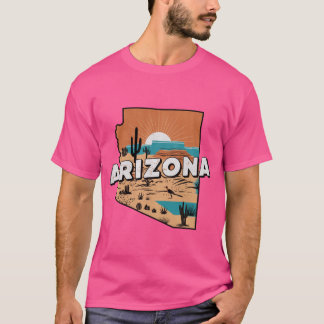 Vintage Arizona Desert Travel Poster T-Shirt