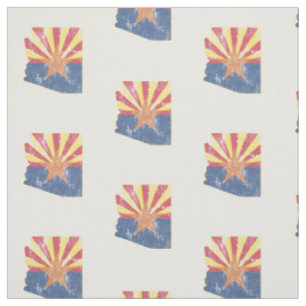 Vintage Arizona Flagge Staat Umriss Stoff