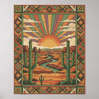 Vintage Arizona Grand Canyon Travel Print Wall Art Poster