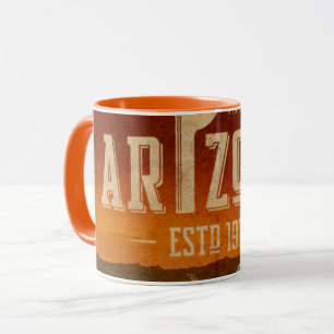 Vintage Arizona-Kakteen-Retro-Kaffee-Tasse Tasse