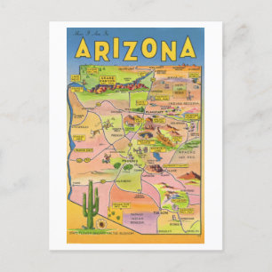 Vintage Arizona Karte