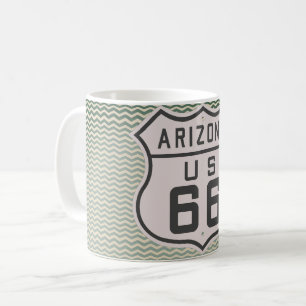Vintage-Arizona-Route-66-Schild aus den 1920er Jah Kaffeetasse