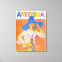 Vintage Arizona USA Travel Poster Canvas Print