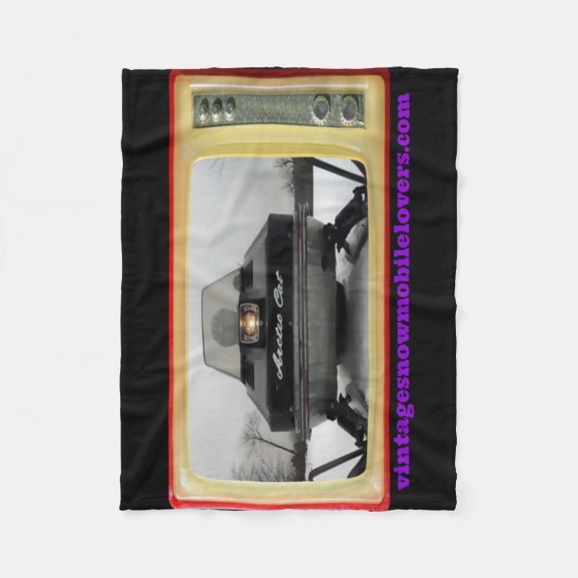 Vintage Arktis-Katzen-Decke der Fleecedecke (Vorderseite)