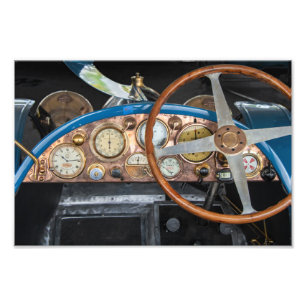 Vintage Armaturenbrett Fotodruck