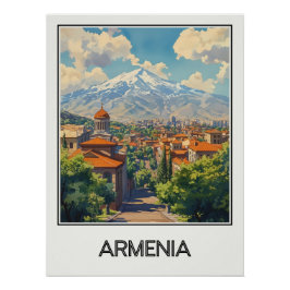 Vintage-Armenia-Plakat, Blick auf den Berg Arat Poster