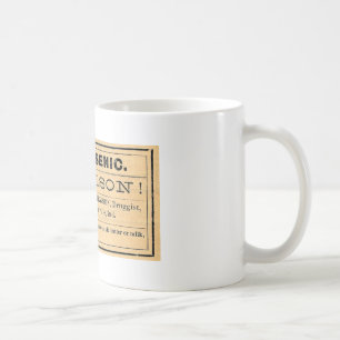 Vintage arsenhaltige Gift-Aufkleber-Tasse Tasse