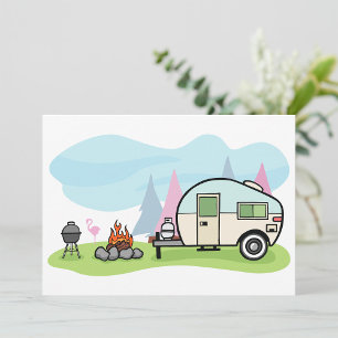 Vintage Art-Camper-Einladungen Einladung