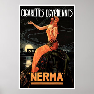 Vintage-Art Deco-ägyptische Anzeige Poster