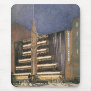 Vintage Art-Deco-Architektur, Gebäude im NYC Mousepad