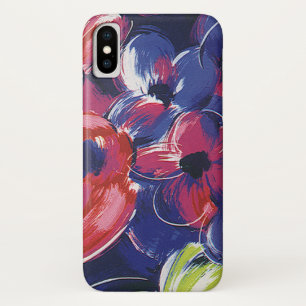 Vintage Art Deco Blumen, Tulpen Florales Textil Case-Mate iPhone Hülle