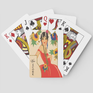 Vintage-Art-Deco-Brücke-Tally Spielkarten