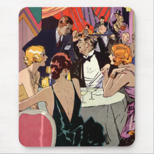 Vintage Art Deco Cocktail‑Party im Nachtclub Mousepad