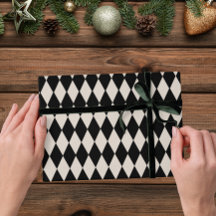 Vintage-Art-Déco-Diamant-Weihnachtspapier