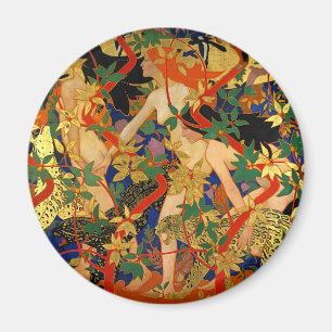 Vintage Art Deco, Diana und ihre Nymphen oder die Magnet