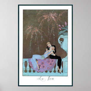 Vintage Art Deco Feuerwerk Le Feu, George Barbier Poster