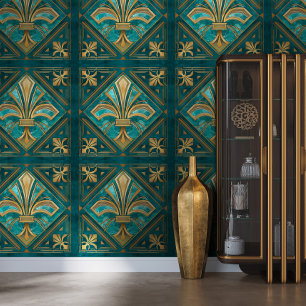 Vintage Art Deco Fleur-de-lis  Tapete