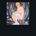 Vintage Art Deco Frau mit Drapes von S. Chompre Leinwanddruck<br><div class="desc">Vintage Illustrationskunst Deko Alltagsbild mit einer eleganten Frau, die ein Flatterkleid trägt, sitzt auf einer Couch, umgeben von Vorhängen. Frau mit Drapes von S. Chompre. "Femmes Modernes, 1926" von S. Chompré ist eine Reihe von Illustrationen mit zeitgenössischen Frauen aus den 1920er Jahren von Samuel Chompré. Der Titel "Femmes Modernes" übersetzt...</div>