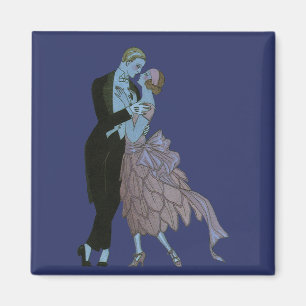 Vintage Art Deco Frischvermählte, Liebeshochzeitst Magnet