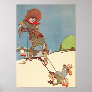 Vintage Art Deco - Für Alle - Cowgirl Poster