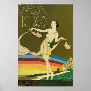 Vintage Art Deco - Für Alle - Griechisches Mädchen Poster