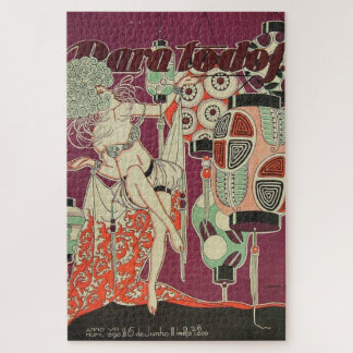 Vintage Art Deco - Für Alle - Lockiges Haar Puzzle