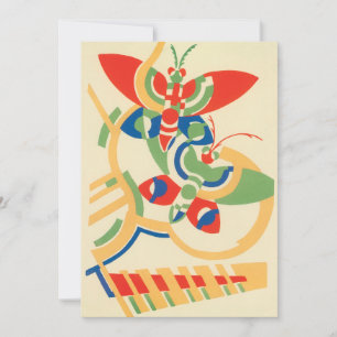 Vintage Art Deco Garten Schmetterlinge Einladung