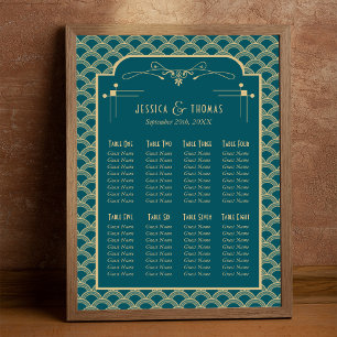 Vintage Art-Déco-Gatsby-Hochzeitssitze der 20er Ja Poster