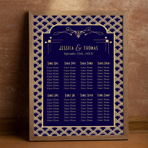 Vintage Art-Déco-Gatsby-Hochzeitssitze der 20er Ja Poster