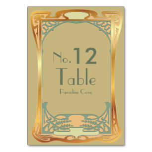 Vintage Art Deco Gatsby inspirierte Zahlen Tischnummer