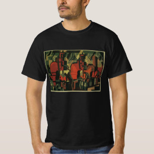 Vintage Art Deco Geschäfts-Industrieproduktion T-Shirt