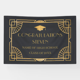 Vintage Art Deco Graduation Banner backdrop