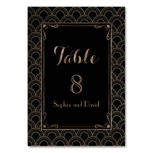 Vintage Art Deco Great Gatsby Hochzeit TISCHNUMMER
