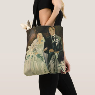 Vintage-Art-Déco-Hochzeit Braut und Bräutigam Fris