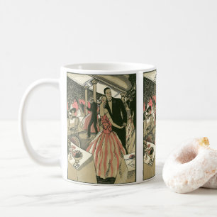 Vintage-Art-Déco-Hochzeit, Erstmaliger Tanz der Fr Tasse