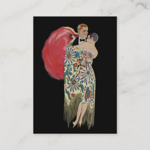 Vintage Art Deco Hochzeit, frisch Vermählte beim T Visitenkarte