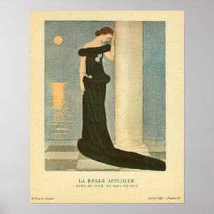 Vintage-Art-Déco-Illustration ~ La Belle Affligee Poster