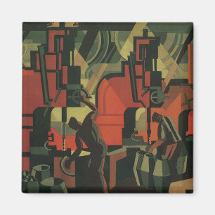 Vintage Art Deco Industrie Magnet