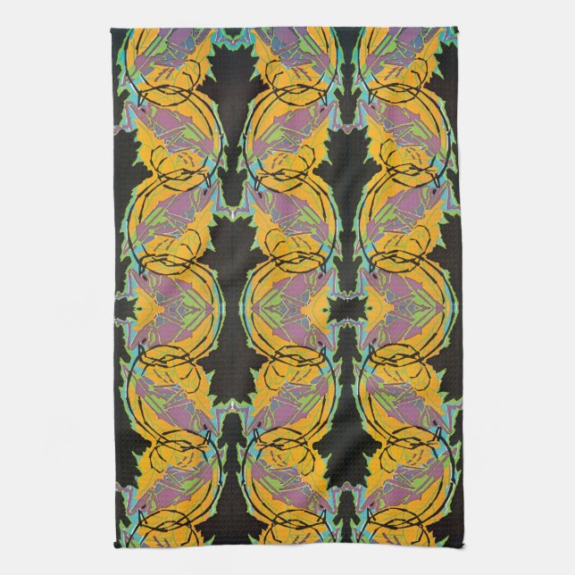 Vintage Art Deco Jazz Geschirrtuch (Vertikal)