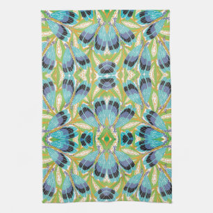 Vintage Art Deco Jazz Pochoir Garten Insekten Geschirrtuch