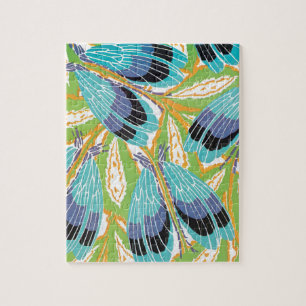 Vintage Art Deco Jazz Pochoir Garten Schädlinge In Puzzle