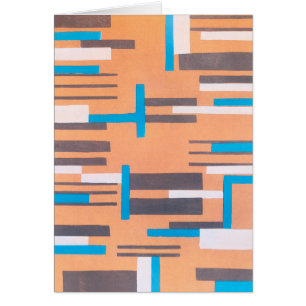 Vintage Art Deco Jazz Pochoir, geometrisches Muste